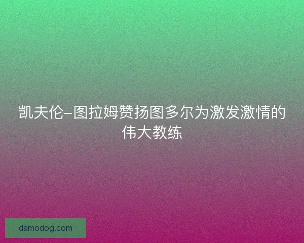 凯夫伦-图拉姆赞扬图多尔为激发激情的伟大教练